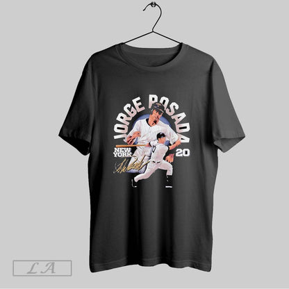 Original Jorge Posada Signature Ny Yankees Long Sleeve Stylish Outfit