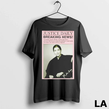 Original Justice Daily Breaking News Tee Elegant Collection