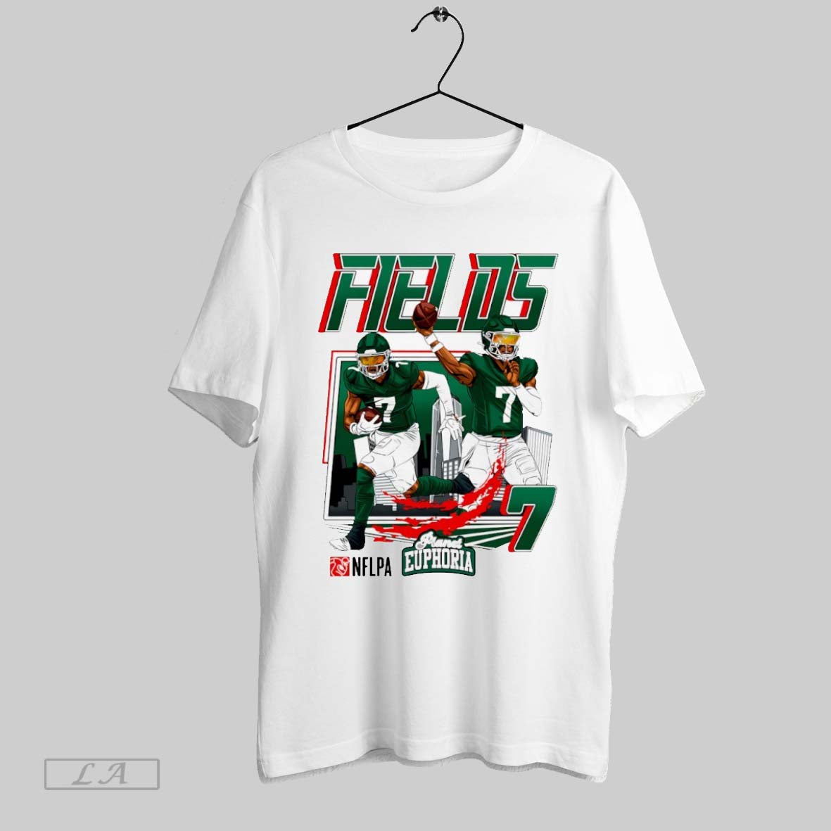 Original Justin Fields 7 New York Jets Football Comic Long Sleeve