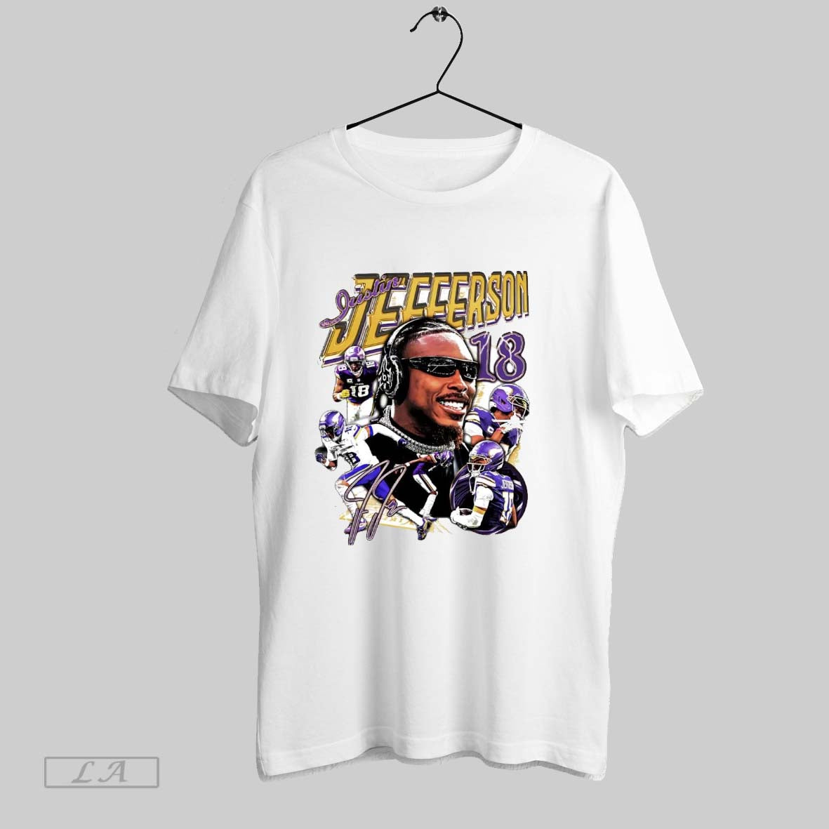 Original Justin Jefferson Picture Collage Signature TShirt Modern Look