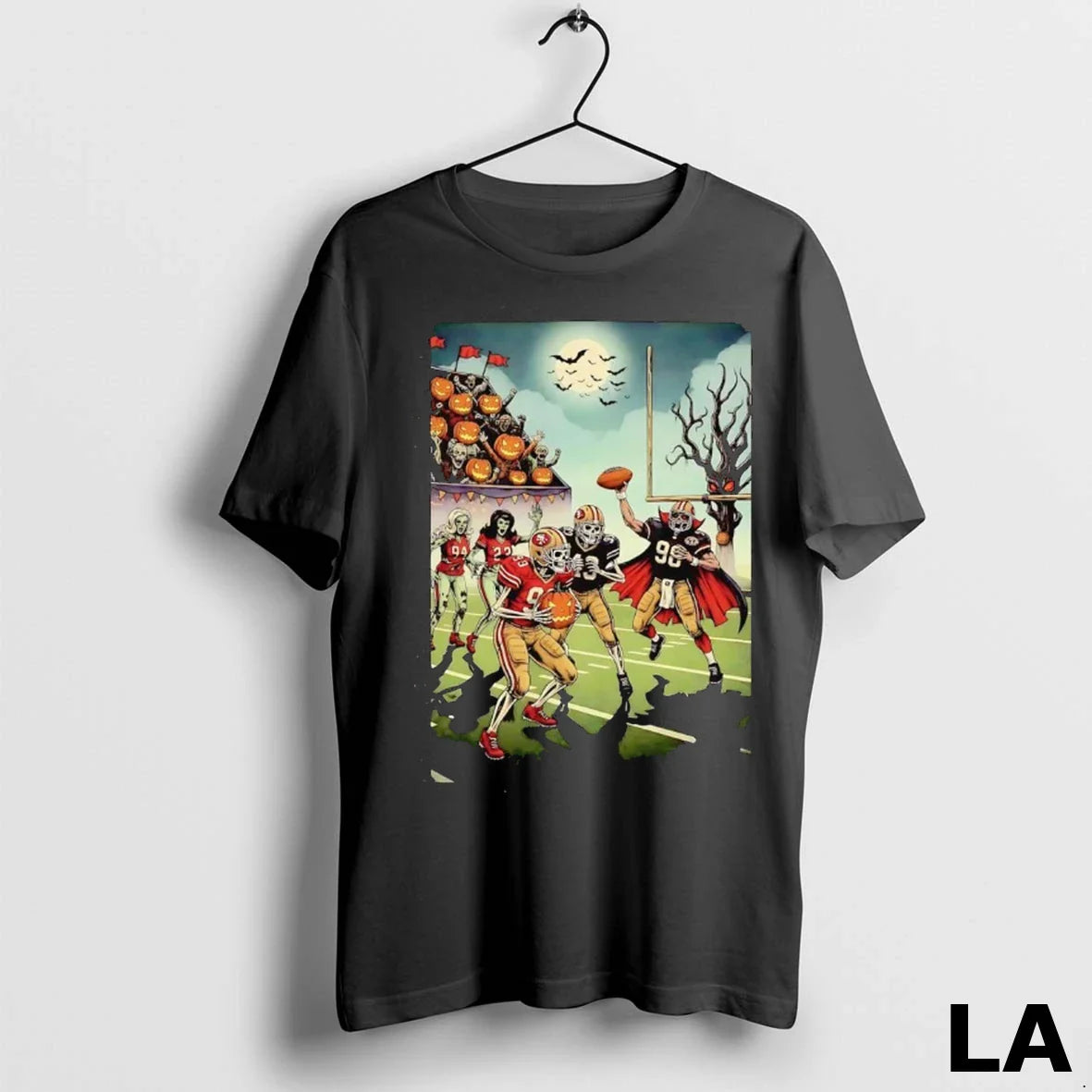 Original Kc Chiefs Vs Sf 49Ers Skeleton Players Halloween TShirt