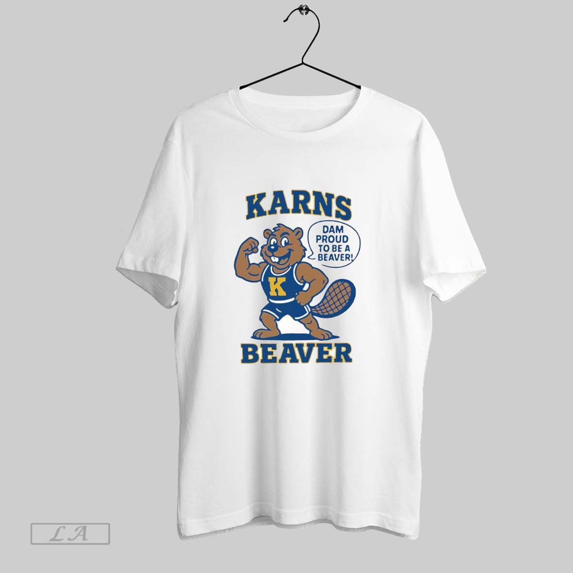 Original Karns Beavers Dam Proud To Be Beaver Mascot White S Tank Top