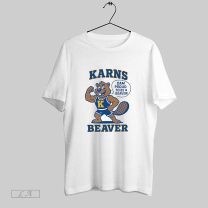 Original Karns Beavers Dam Proud To Be Beaver Mascot White S Tank Top