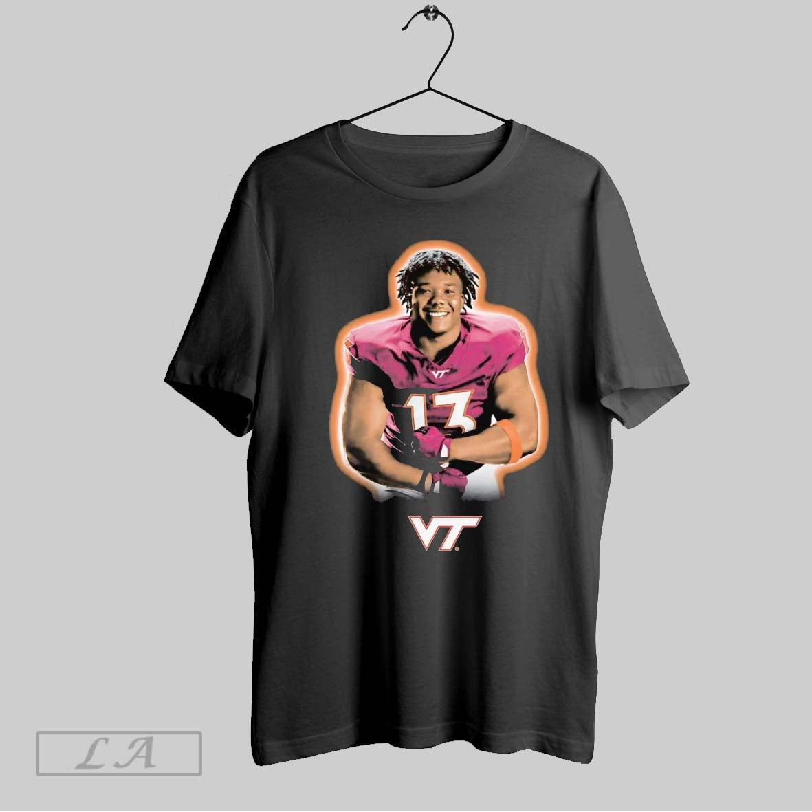 Original Kemari Copeland Portrait Virginia Tech Football Hoodie