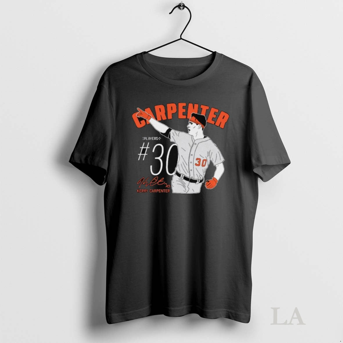 Original Kerry Carpenter 30 Detroit Tigers Signature Long Sleve Shirt