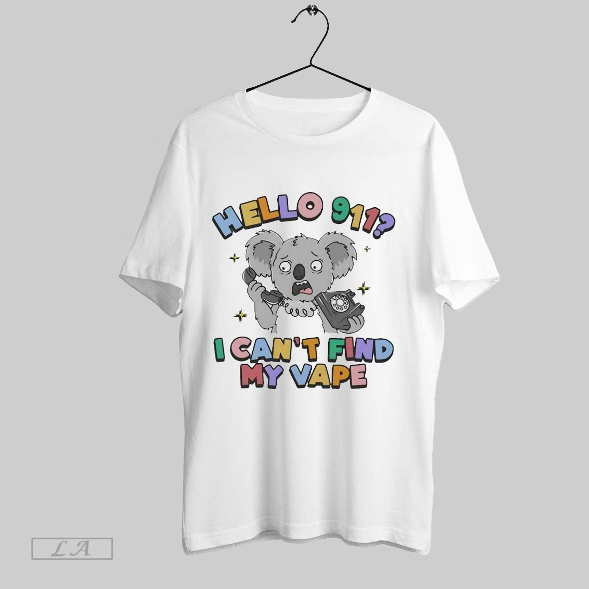 Original Koala Hello 911 I Cant Find My Vape Long Sleeve Authentic