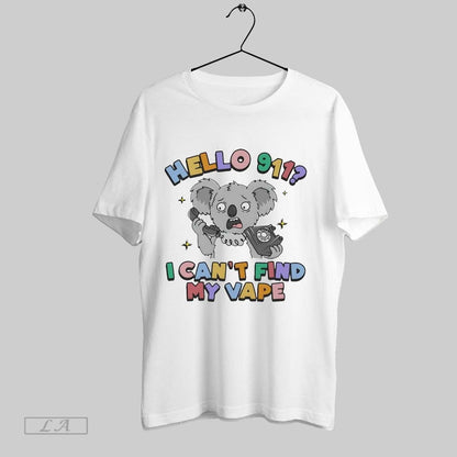 Original Koala Hello 911 I Cant Find My Vape Long Sleeve Authentic