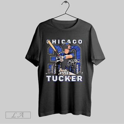 Original Kyle Tucker Batting Skyline Signature Chicago Cubs Shirt