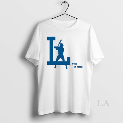 Original La Baseball 10 2 Outs TShirt Vintage Design