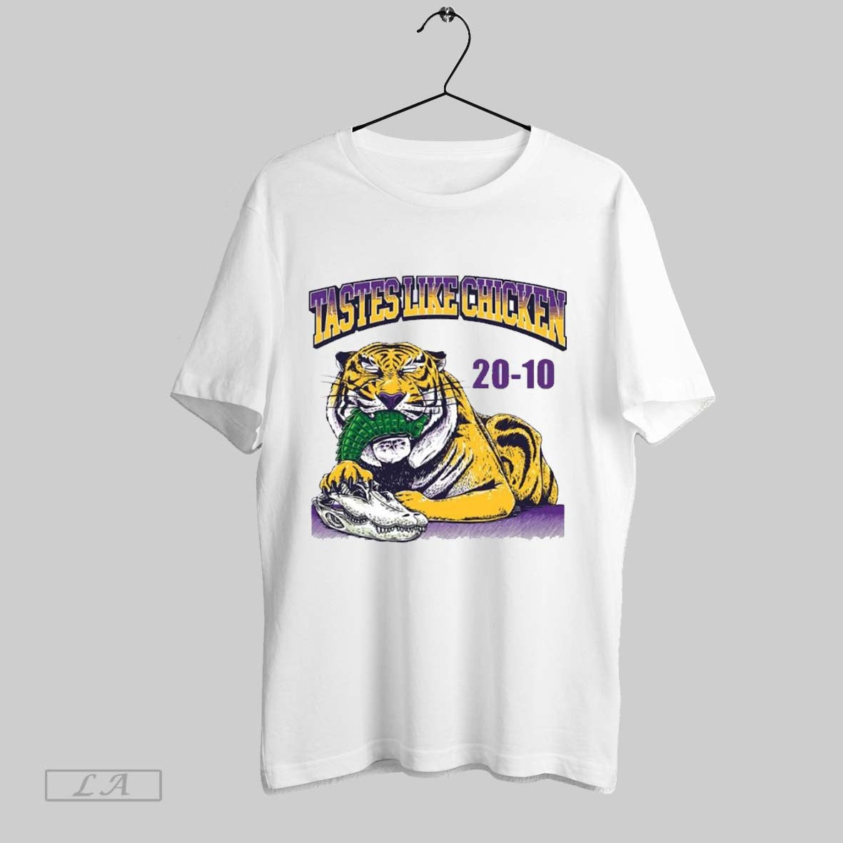Original Lsu Tigers 20 10 Florida Gators Tastes Like Chicken Tee