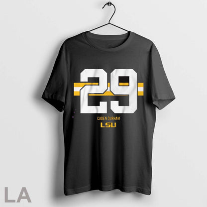 Original Lsu Tigers Football Ncaa Caden Durham 29 Stripe Long Sleeve