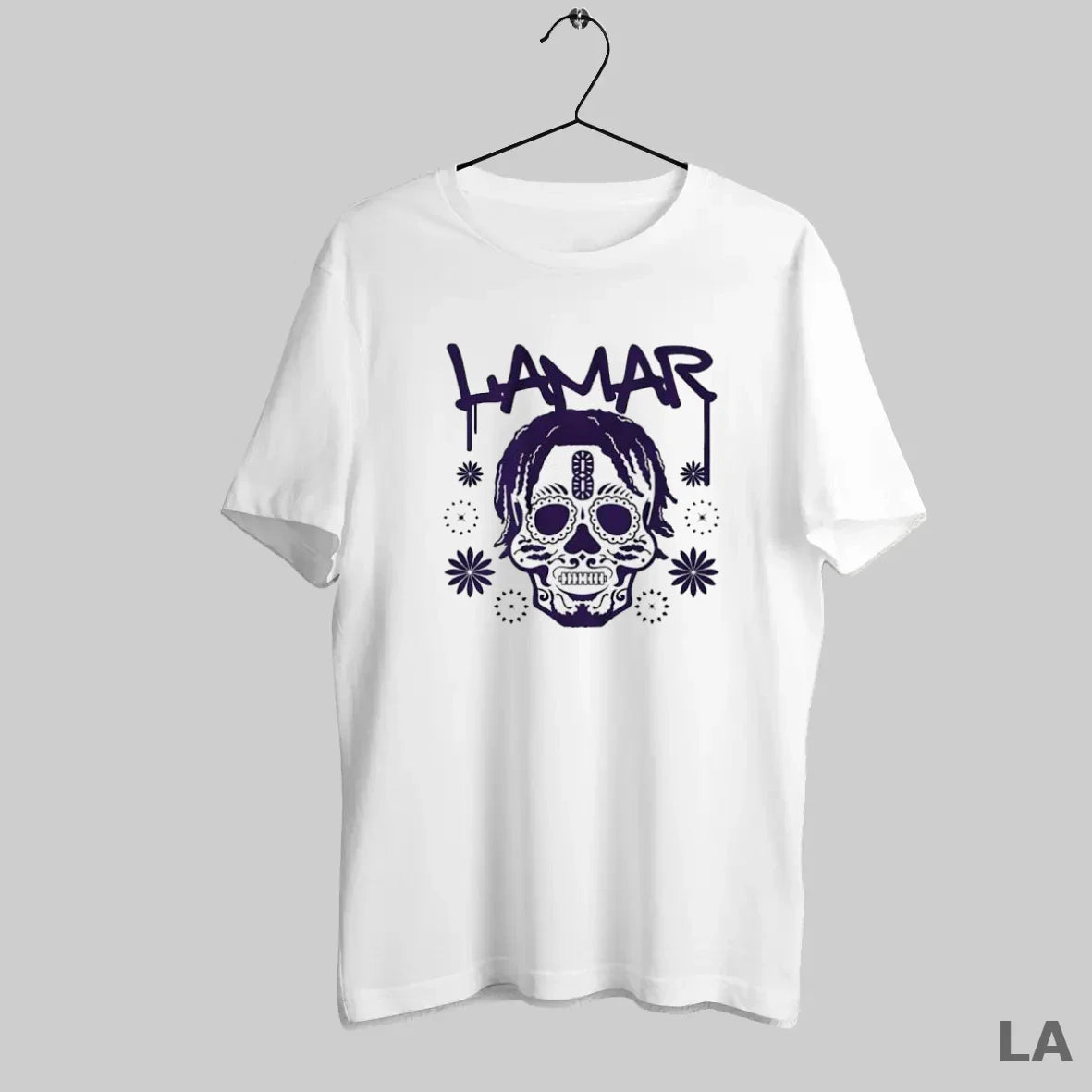 Original Lamar Jackson Baltimore Ravens Skull Number 8 Shirt Retro