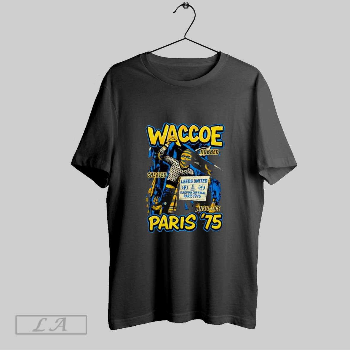 Original Leeds United And Bayern Munich Paris 1975 Art TShirt Vintage
