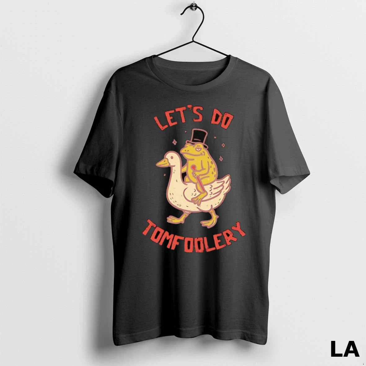 Original Lets Do Tomfoolery Frog Riding Goose Tee Unique Apparel
