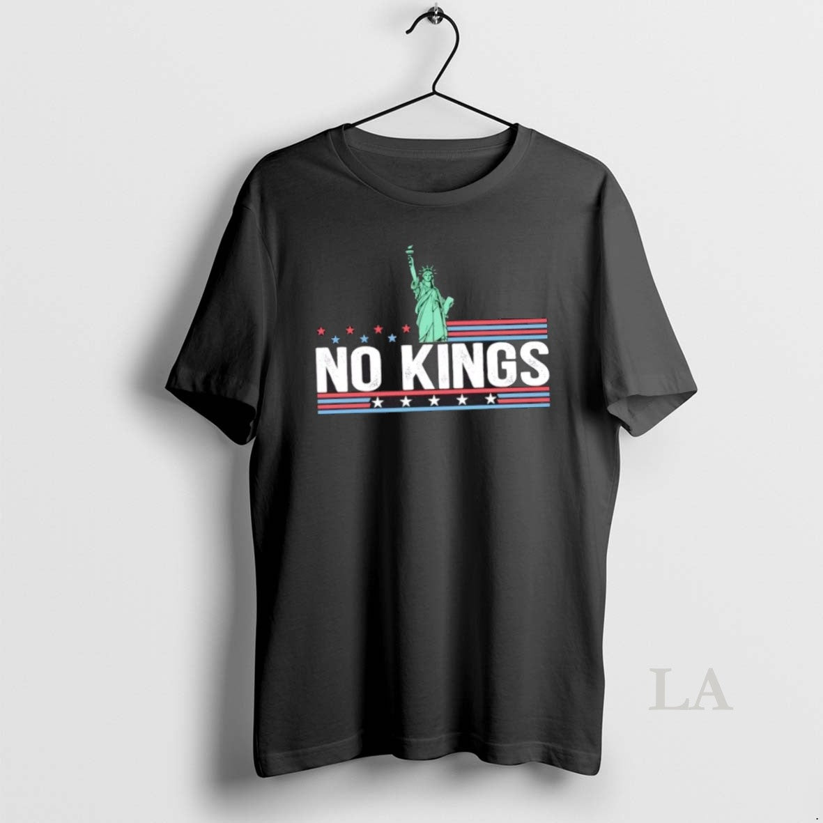 Original Liberty Statue No Kings Human Rights Us Flag Tee Retro Merch