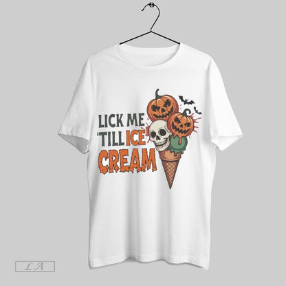 Original Lick Me Till Ice Cream Skull Pumpkin Halloween Hoodie
