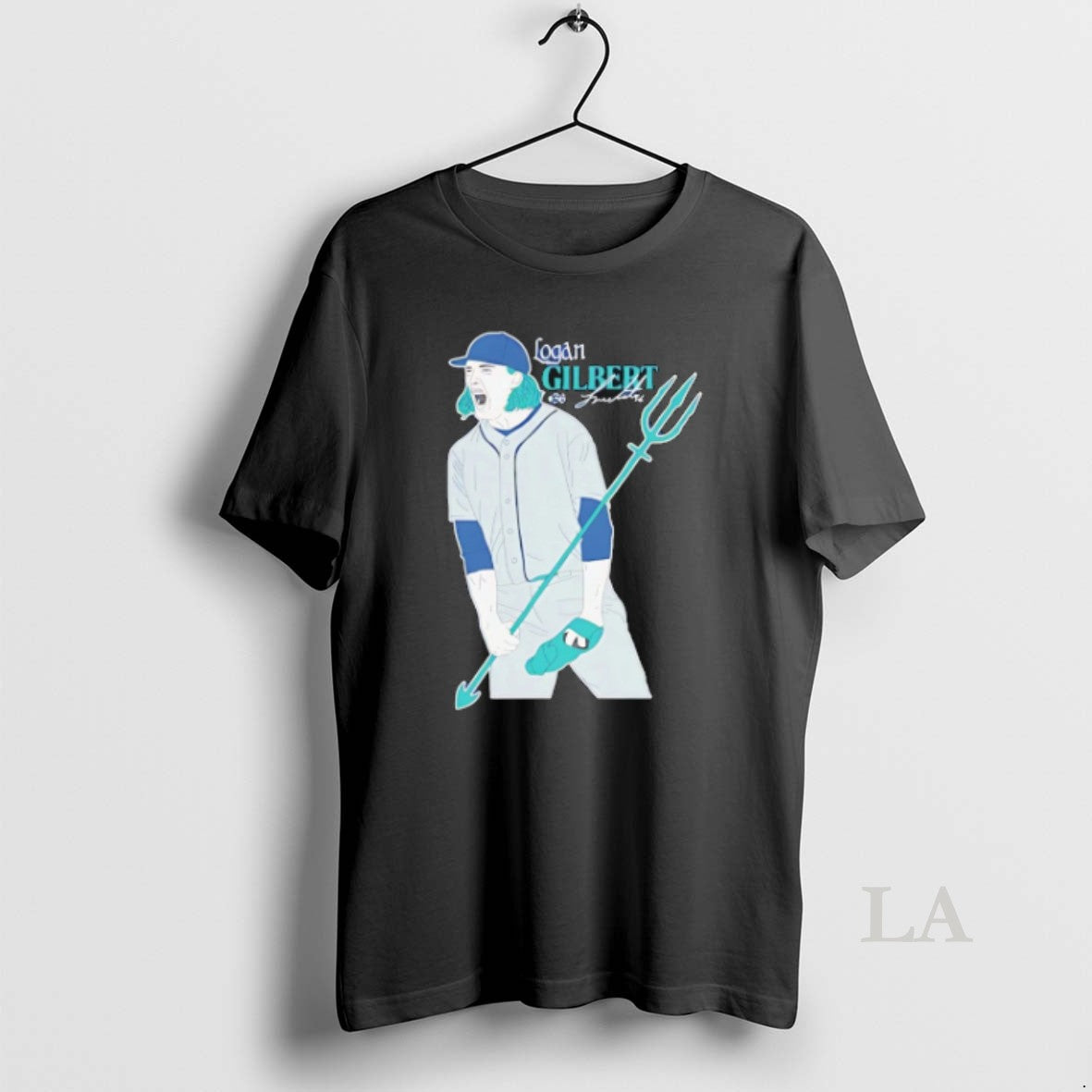 Original Logan Gilbert Seattle Mariners Trident Signature Tee Trendy