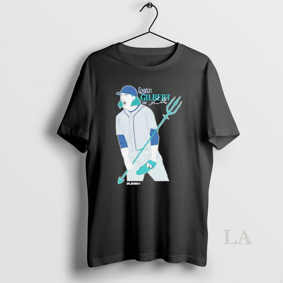 Original Logan Gilbert Trident Seattle Mariners Signature Long Sleeve