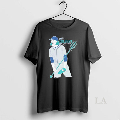 Original Logan Gilbert Trident Seattle Mariners Signature Long Sleeve