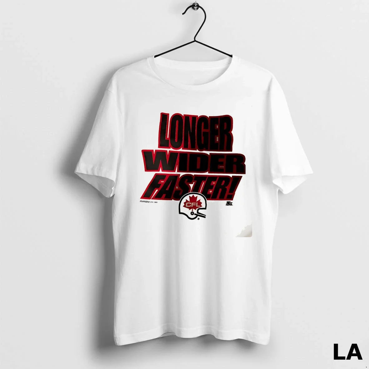 Original Longer Wider Faster Cfl Football TShirt Premium Fashion