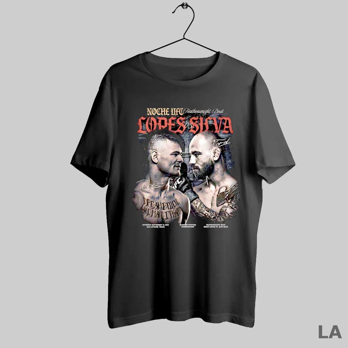 Original Lopes Vs Silva Noche Ufc 2025 Matchup Signature TShirt