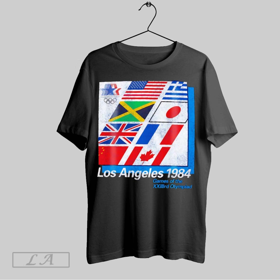 Original Los Angeles 1984 Games Xxiiird Olympiad Flags Hoodie Unique