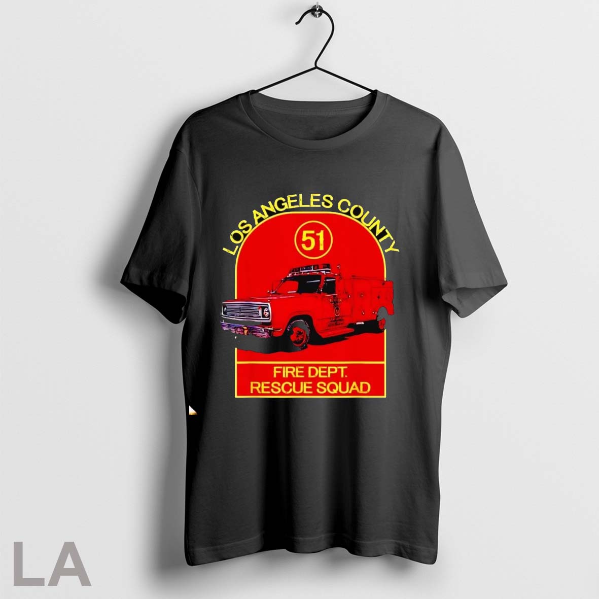 Original Los Angeles County Fire Dept Rescue Squad Long Sleeve Unique