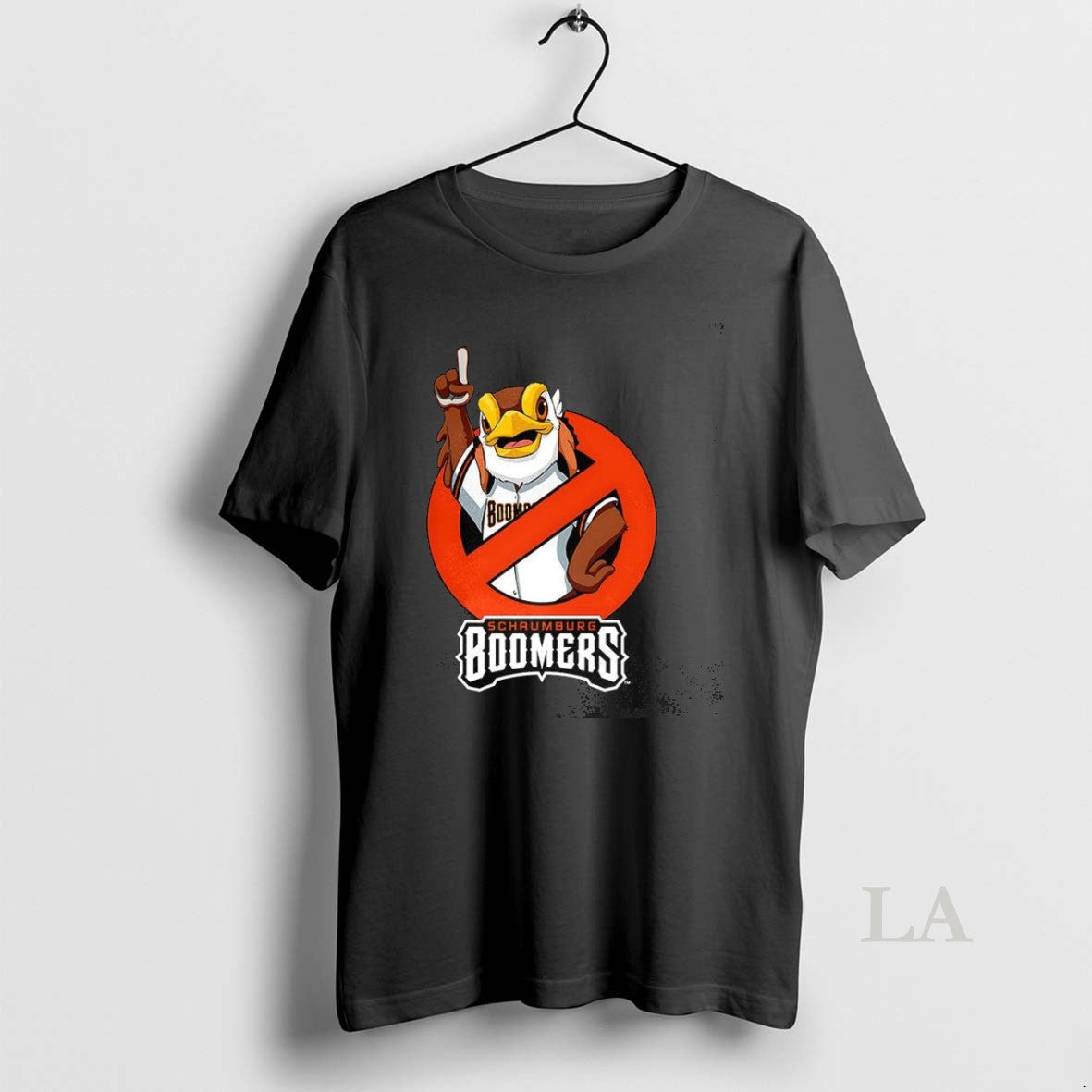 Original Los Boomers Baseball Coop Pointing Logo Mascot Tee Authentic