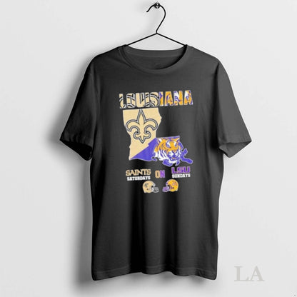 Original Louisiana Sports Map New Orleans Saints Saturdays Lsu Tigers