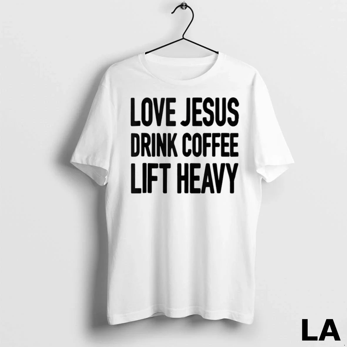 Original Love Jesus Drink Coffee Lift Heavy TShirt Authentic Art