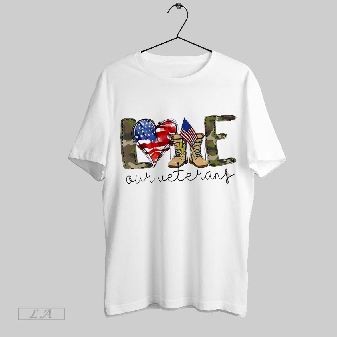 Original Love Our Veterans White Shirt Vintage Gift