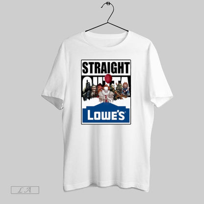Original Lowes Logo Straight Outta Horror Film Halloween Tee Elegant