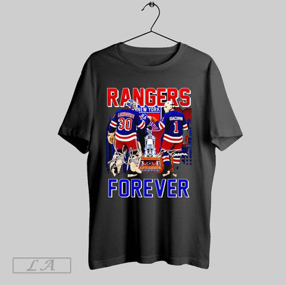 Original Lundqvist And Giacomin Texas Rangers Forever Trophy Shirt