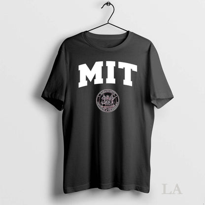 Original Mit University Massachusetts Nstitute Technology Logo Tee