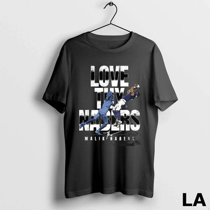 Original Malik Nabers New York Giants Football Love Thy Nabers