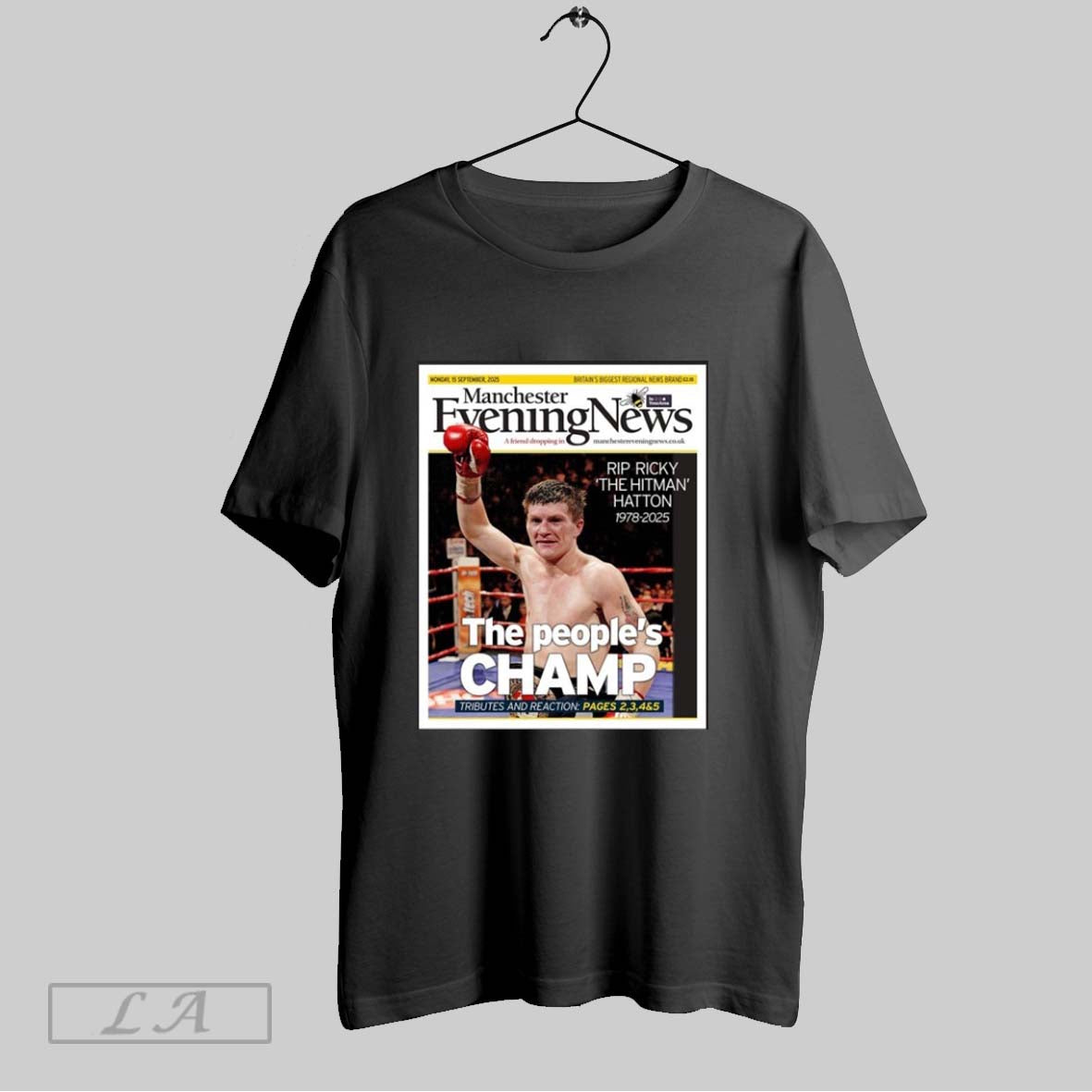 Original Manchester News Ricky Hatton Peoples Champ TShirt Vintage