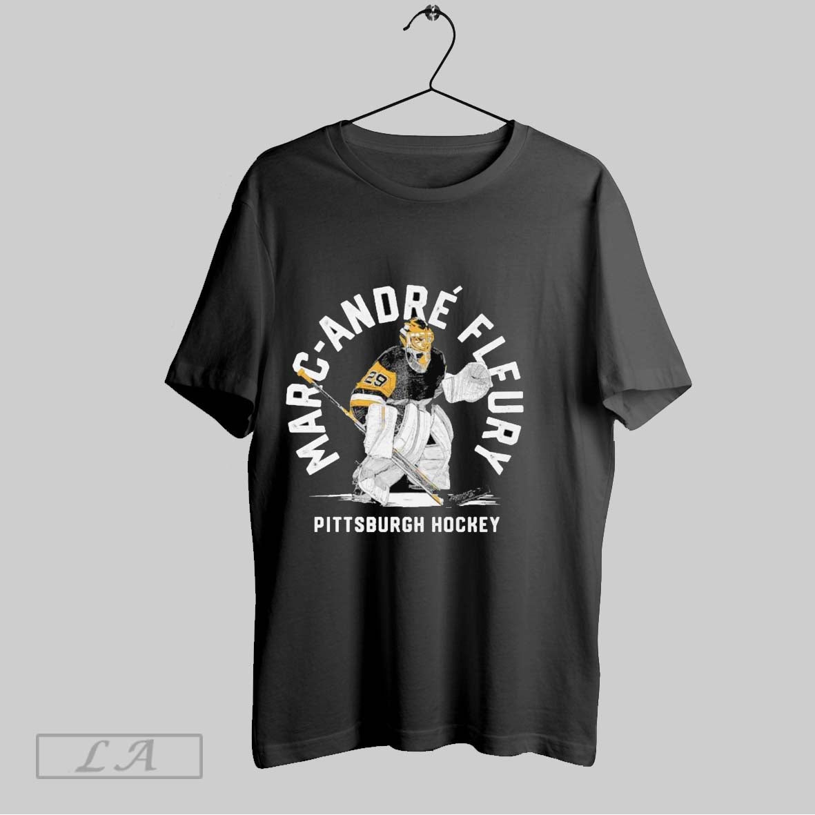 Original Marc Andre Fleury Pittsburgh Emblem TShirt Designer Apparel