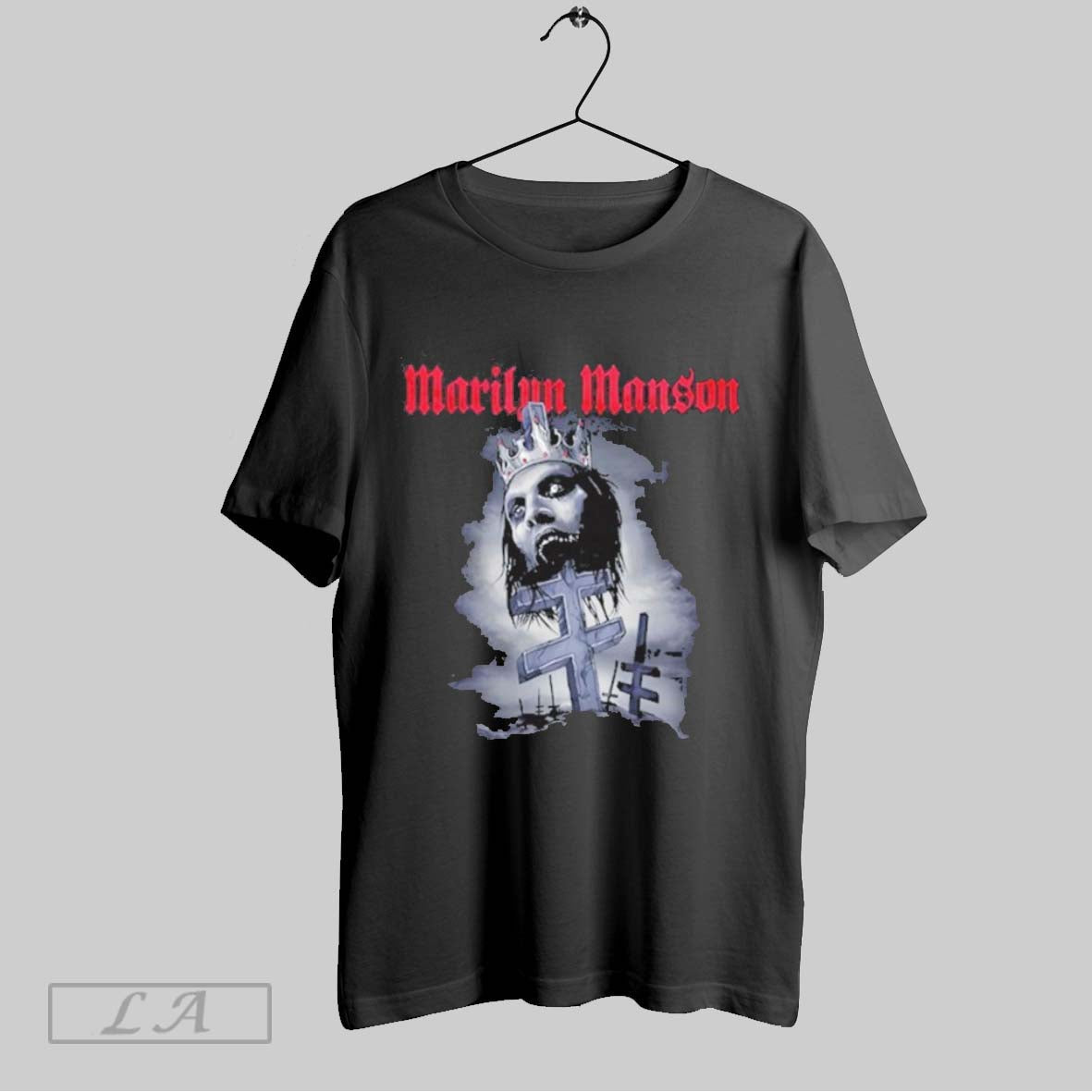 Original Marilyn Manson Impaled Double Cross Black Long Sleeve