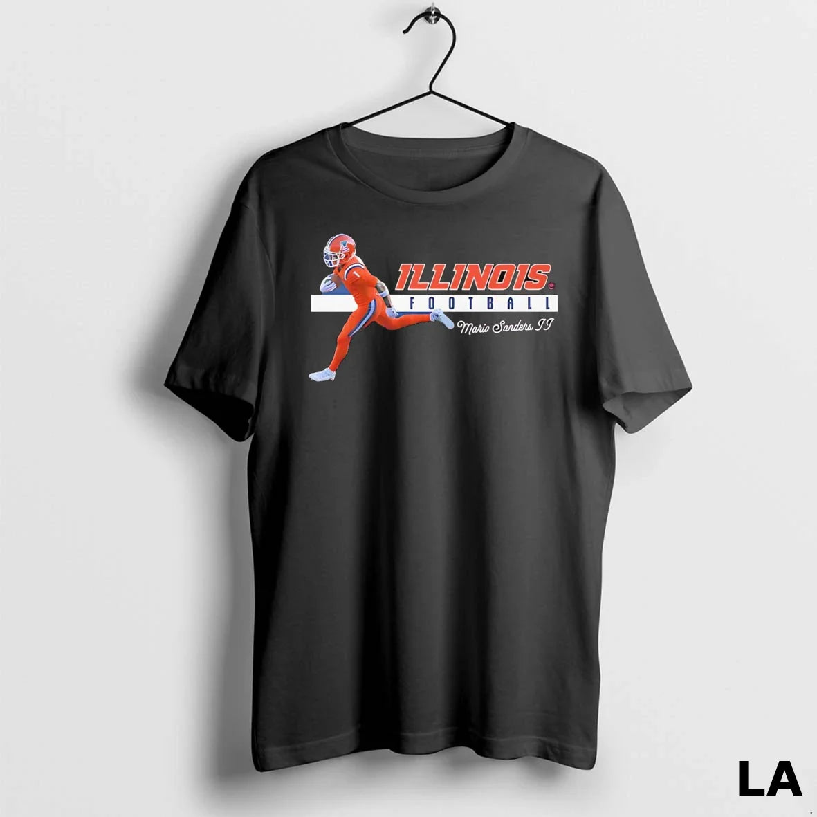Original Mario Sanders Ii Running Illinois Fighting Illini TShirt