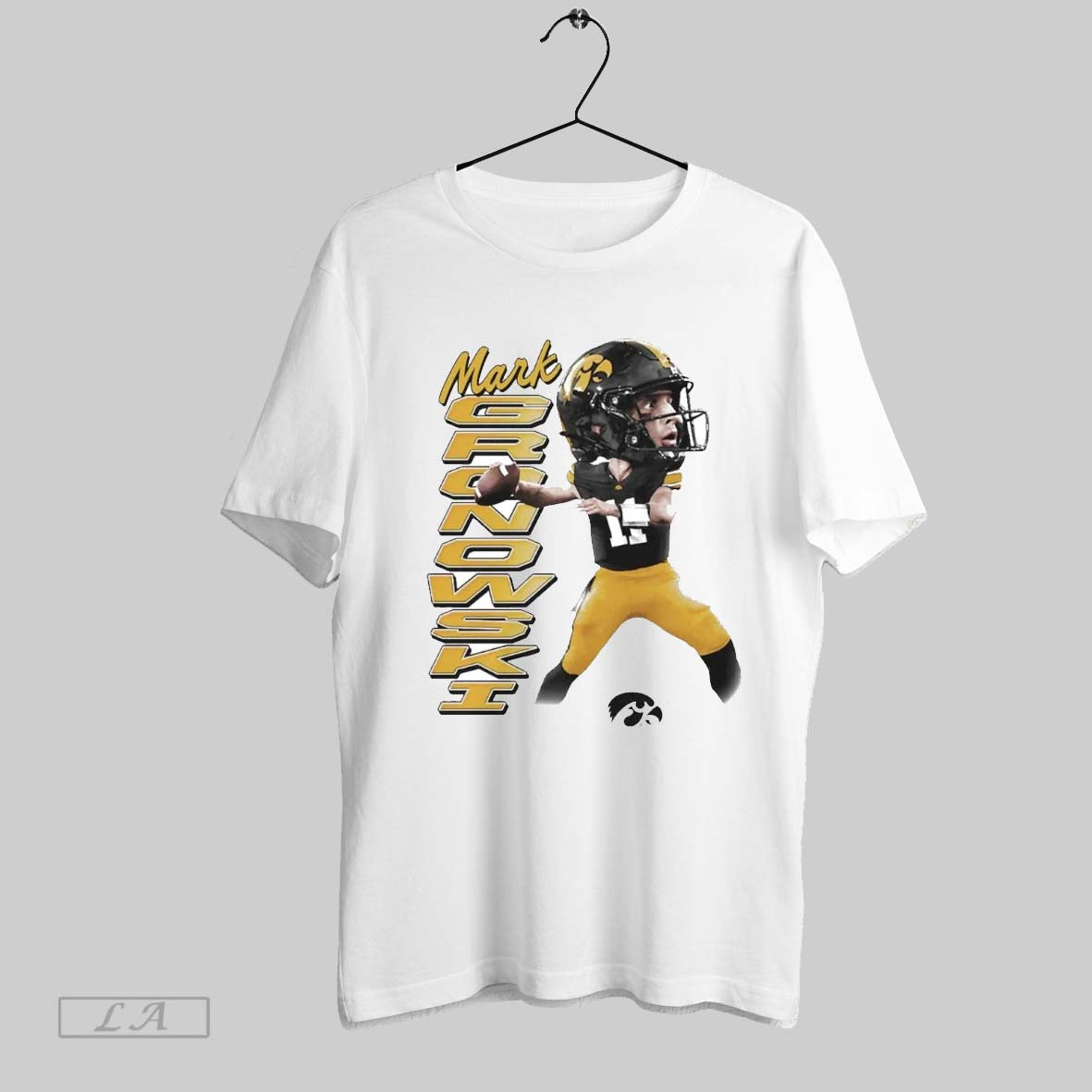 Original Mark Gronowski Big Head Caricature Iowa Football Shirt