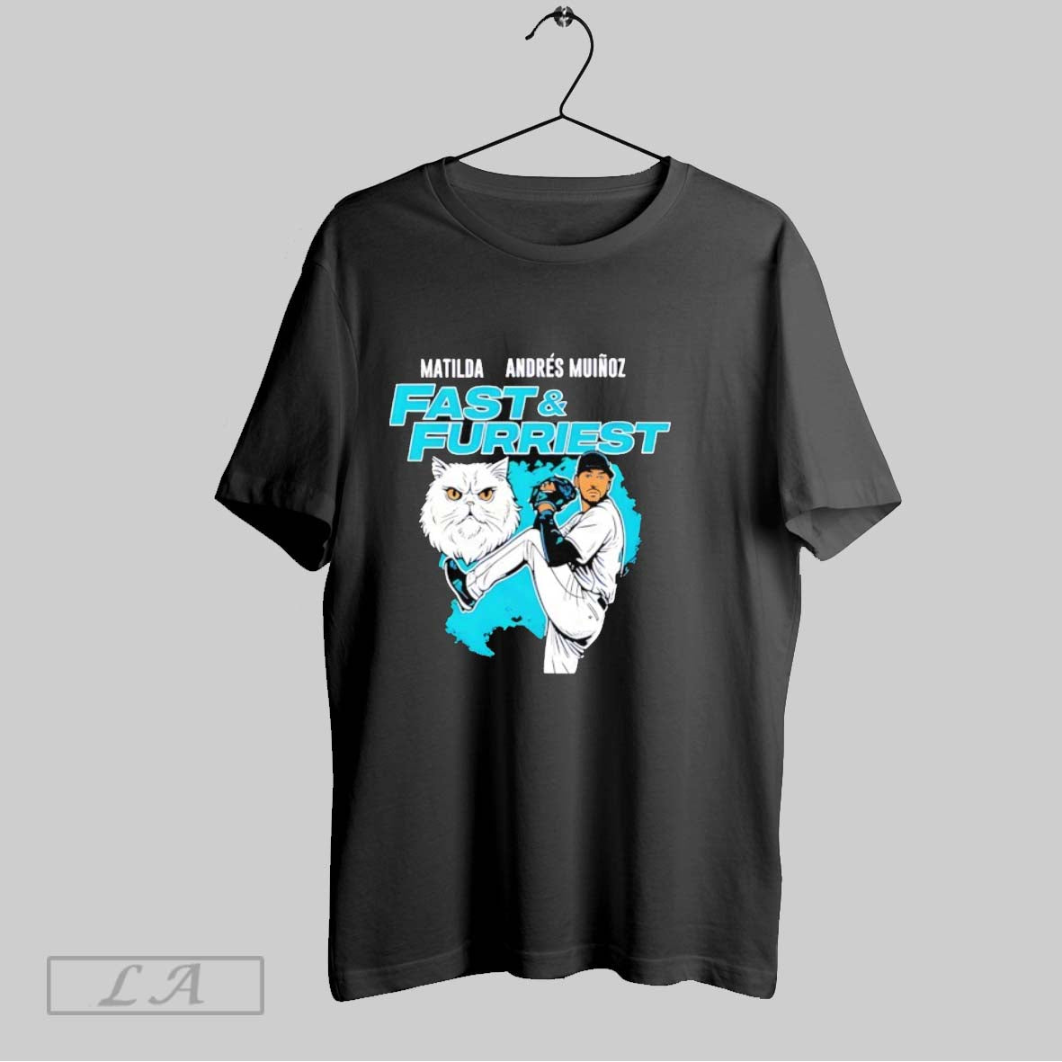 Original Matilda And Andres Munoz Fast And Furriest Mariners Tee