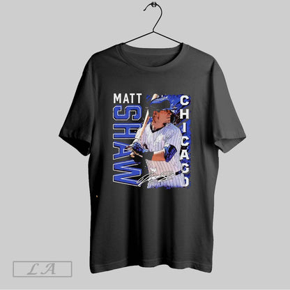 Original Matt Shaw Batting Signature Chicago Cubs TShirt Elegant Style