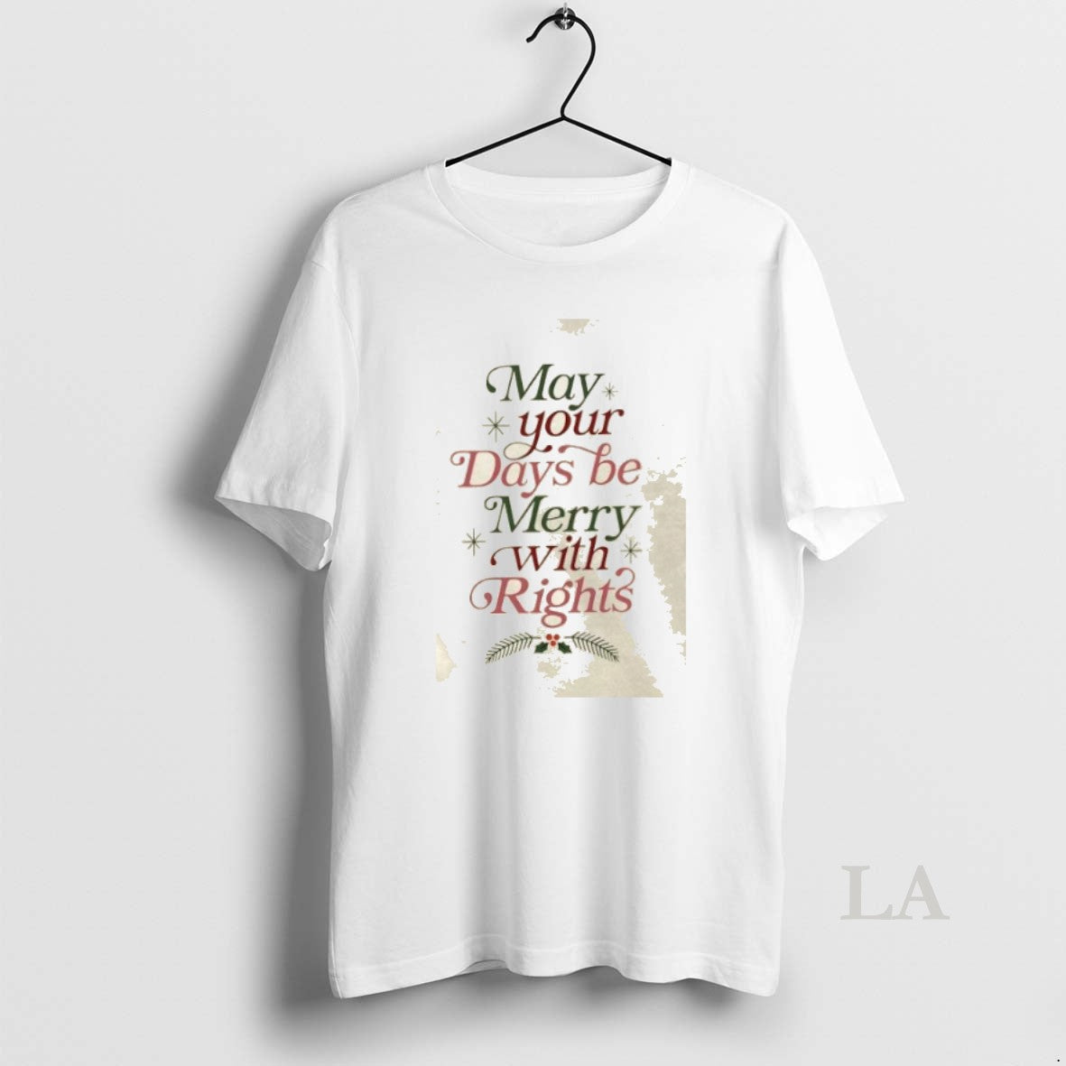 Original May Your Days Be Merry Rights Hoodie Retro Look