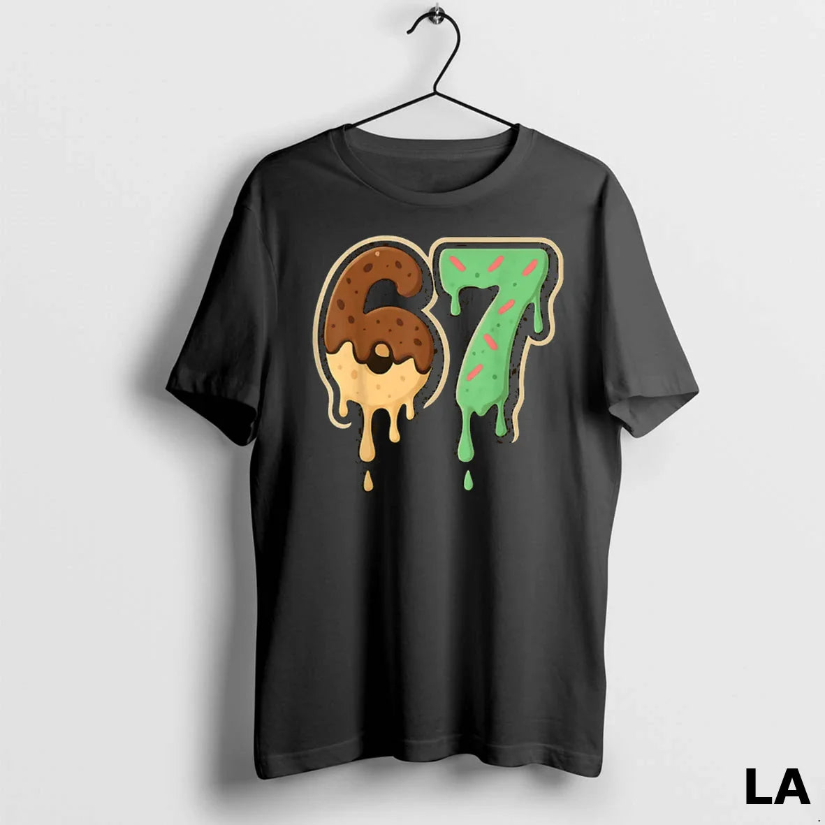 Original Melting 67 Dessert Ice Cream Drip Number Art Tee Authentic