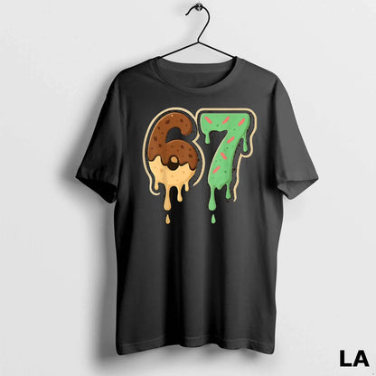 Original Melting 67 Dessert Ice Cream Drip Number Art Tee Authentic