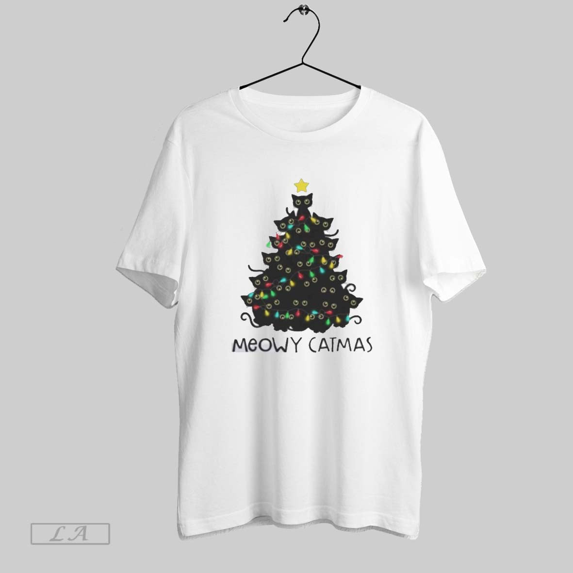 Original Meowy Catmas Tree Tank Top Modern Design
