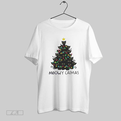 Original Meowy Catmas Tree Tank Top Modern Design