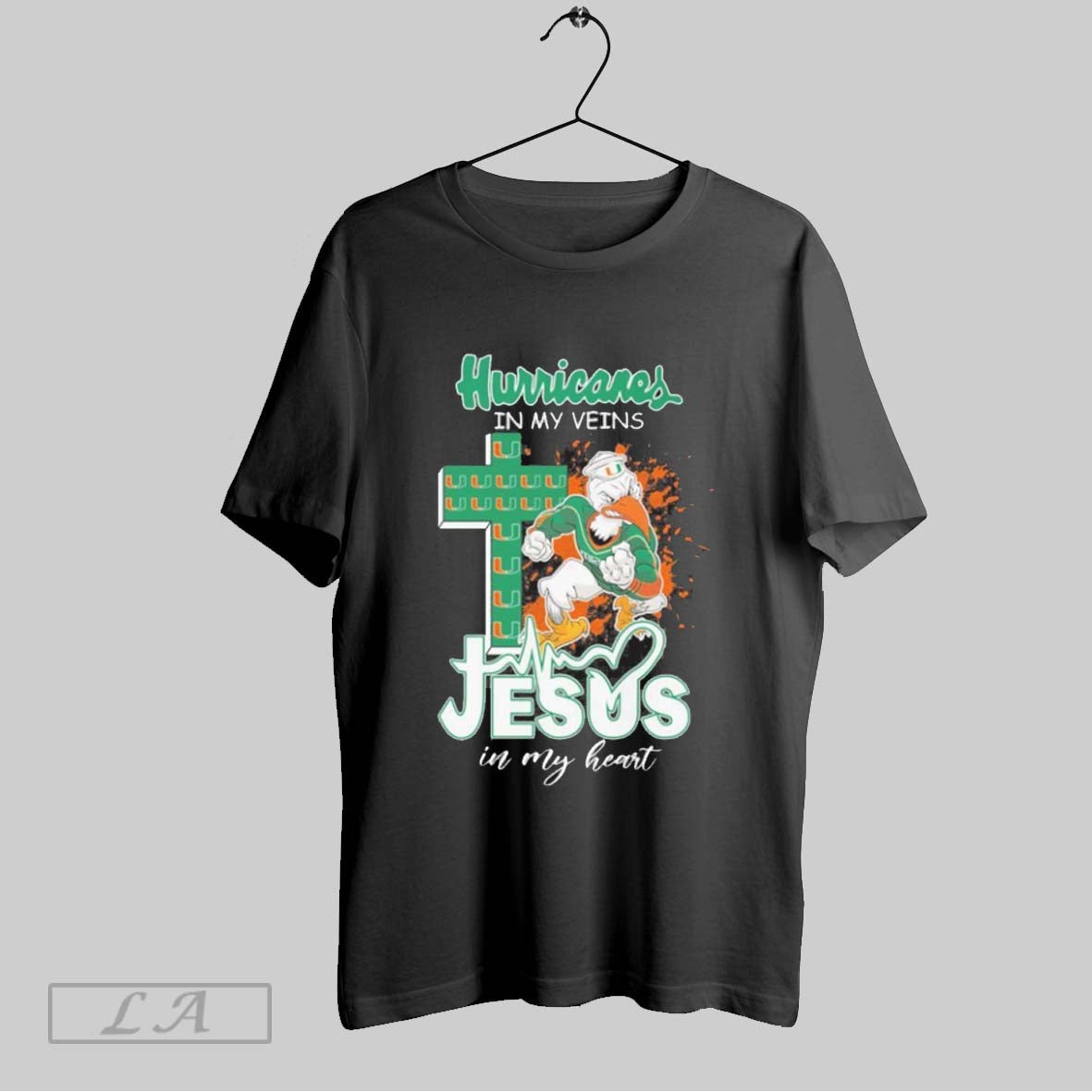 Original Miami Football Mascot My Veins Jesus My Hear Sweatshirt