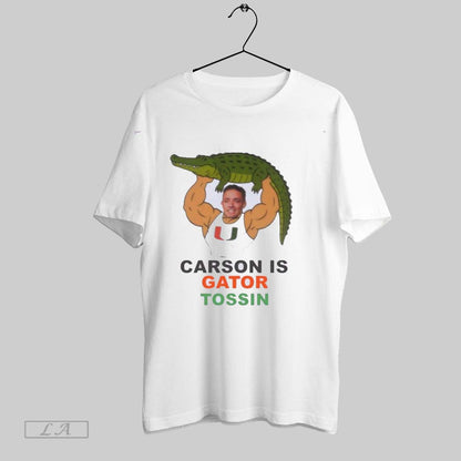 Original Miami Hurricanes Carson Is Gator Tossin TShirt Retro Design