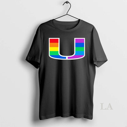 Original Miami Hurricanes Logo X Lgbt Rainbow Long Sleeve Elegant
